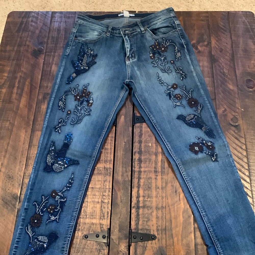 Sequin jeans